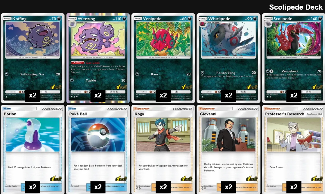 Mazzo Meta Scolipede + Weezing