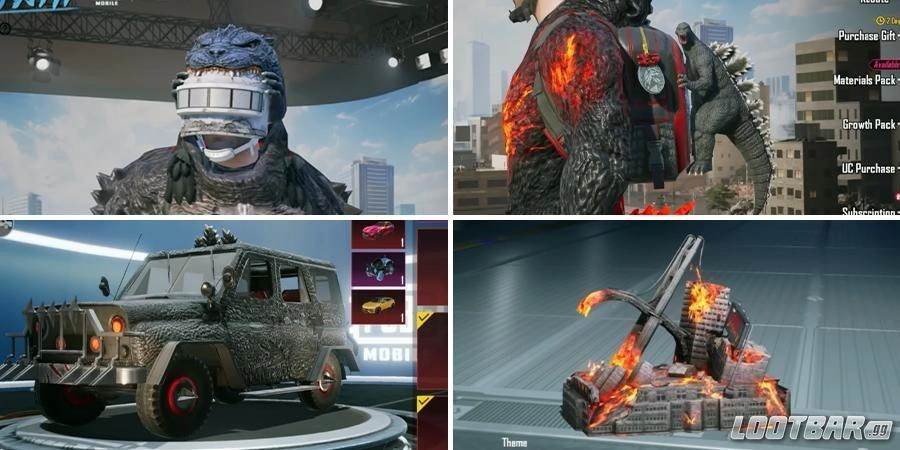 PUBGM-GODZILA 2025-Backpacks, Helmets