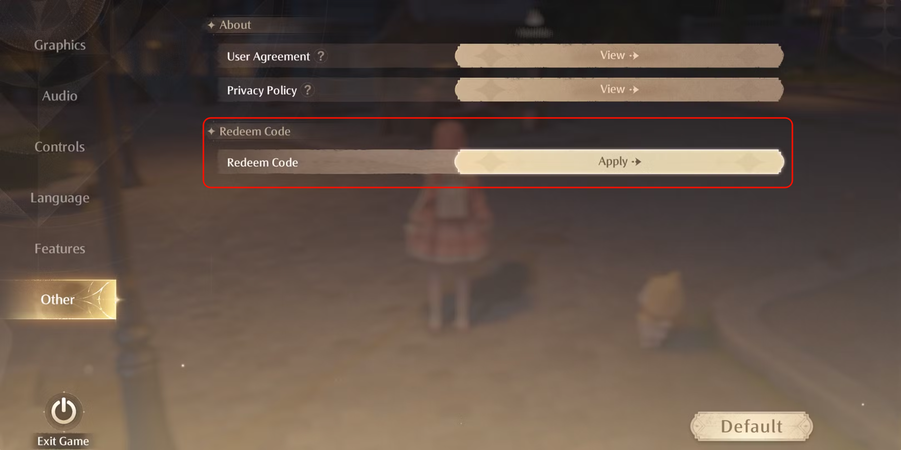 redeem infinity nikki codes on the game