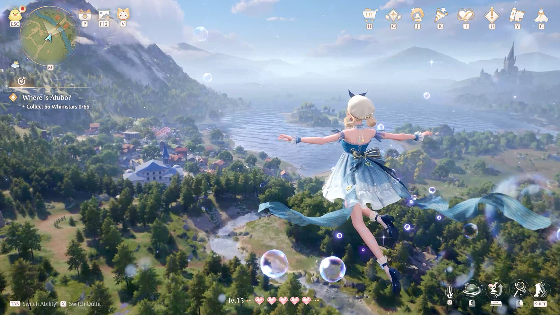 The active Whimstars quest in Infinity Nikki.