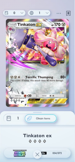 Tinkaton EX in Pokémon TCG Pocket.