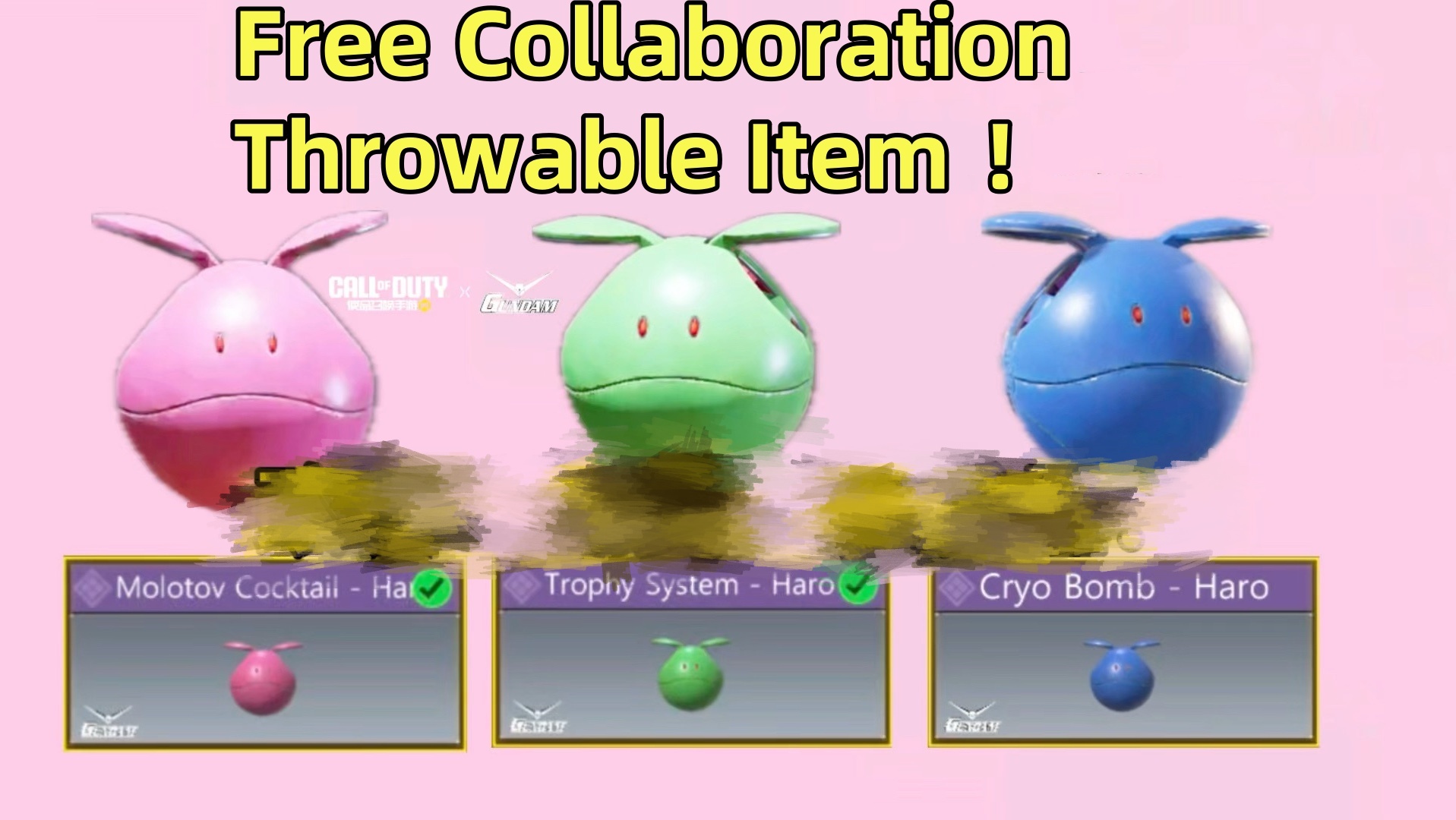 Season 6 Free Collab Throwable Items!