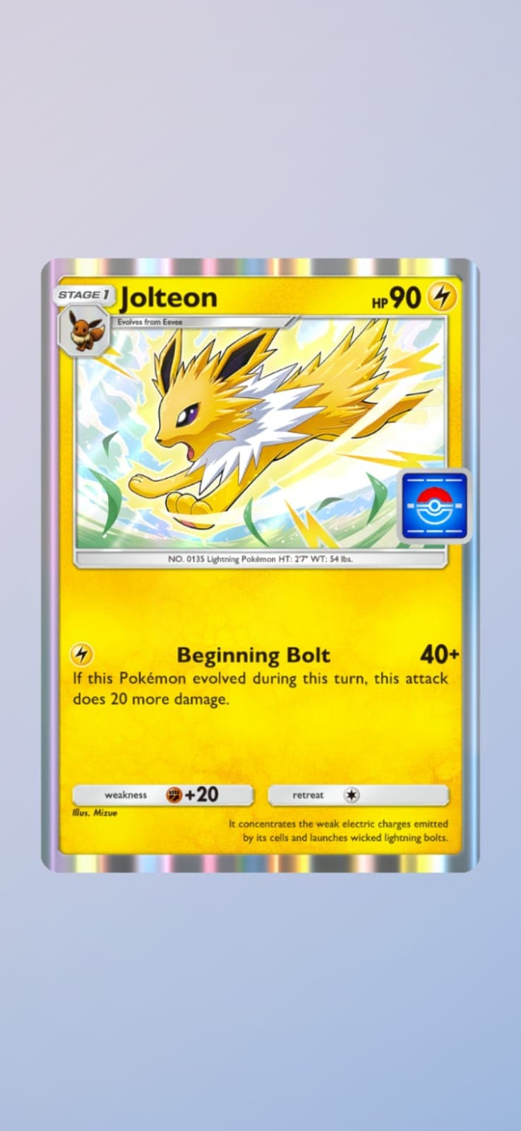 Jolteon in Pokémon TCG Pocket.