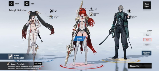 Alt text: Meta Fire Team: Lucia Pyroath, Vera: Geiravor, Watanabe Epitaph