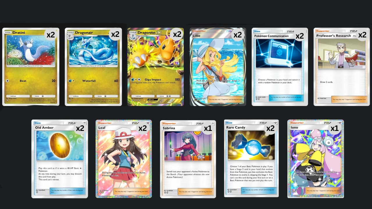 The Fossil discard deck in Pokémon TCG pocket.